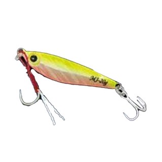 SAME 莎美 大肚魚 附鉤 Minnow Jig 3g #01黃青橫肚, 1個