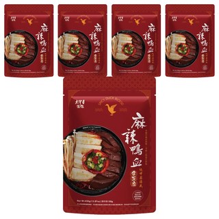 大甲佳旭 麻辣鴨血豆腐, 中藥材熬製, 100%純鴨血, Q彈滑順, 非基改板豆腐, 飽滿多汁, 450g, 5包