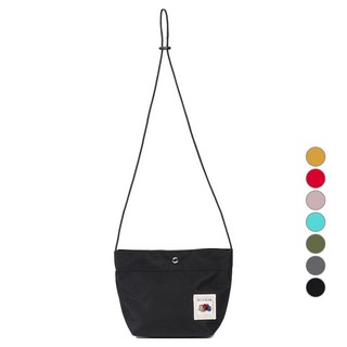 FRUIT OF THE LOOM 男女通用 水果撞色迷你斜揹包, 黑色