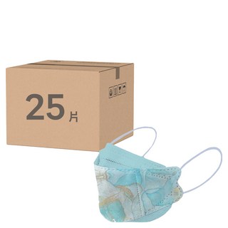 CHACER 佳和口罩 成人4D立體醫用口罩, 碧波流金, 5片, 5盒