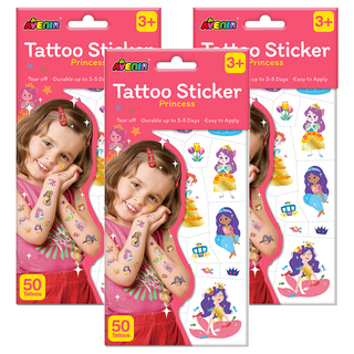 AVEnIR 童趣紋身貼紙, 3個, 公主