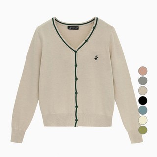 BEVERLY HILLS POLO CLUB 比佛利保羅 女款領口鈕扣針織開襟衫