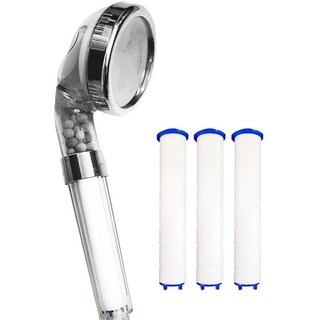 필터 샤워기 + 교체용 필터 3개 세트, 1개
