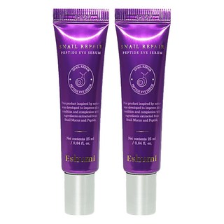 ESHUMI 電熨斗滾珠撫紋眼霜 蝸牛胜肽 葡萄酒精華 多種植物成分, 25ml, 2條