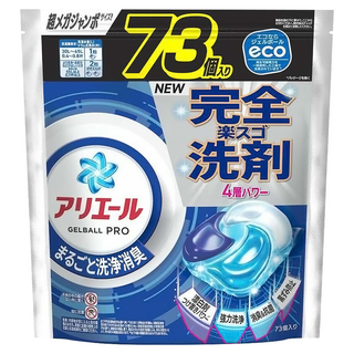 ARIEL 日本原裝進口 4D抗菌洗衣球 經典抗菌 藍色, 73顆, 1袋