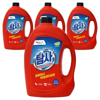 탐사 파워워시 액체세제 본품, 2.5L, 4개
