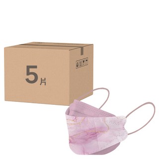 CHACER 佳和口罩 成人4D立體醫用口罩, 漾粉流金, 5片, 1盒