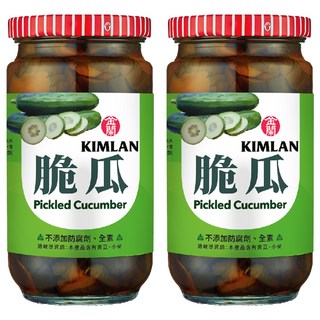 金蘭脆瓜 嚴選新鮮花瓜 無添加防腐劑、色素、味精, 396g, 2罐