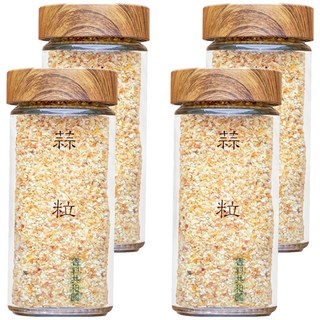 香料共和國 蒜粒 台灣蒜頭 嚴選蒜粒 玻璃罐裝, 60g, 4瓶