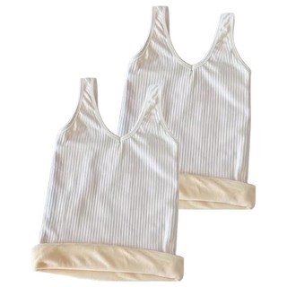 大V領薄款針織無袖背心 Set 2, 彈性可拉伸, 胸寬38cm 全長58cm, 白色