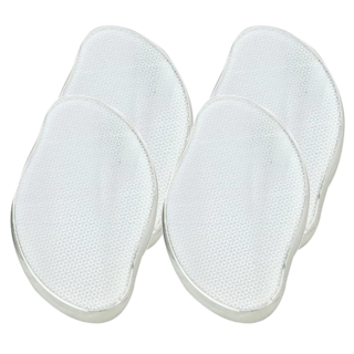 咪咪購物 磨腳石 玻璃磨腳器 銀色 4個 輕鬆去除死皮, 60g, 1組