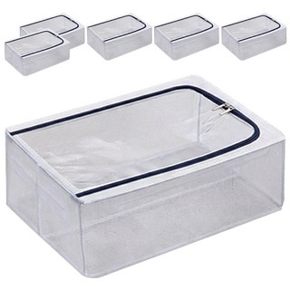 Mega 大容量折疊床下收納箱 鞋盒款式, 40 x 30 x15cm, 透明, 6個