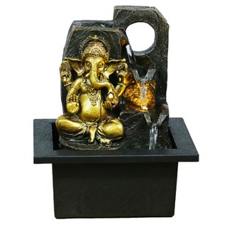 風水擺件 有水晶/無水晶 樹脂材質 水晶球 LED燈 裝飾/送禮, 16.5 x 13 x 21cm, 水流金象