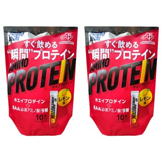 AJINOMOTO 味之素 aminoVITAL 胺基酸乳清蛋白 檸檬風味 10條, 2個, 45g