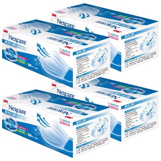 3M Nexcare 醫用口罩 成人散裝 7660C, 藍色, 50片, 4盒