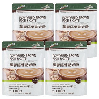 健康時代 燕麥胚芽糙米粉 無糖, 600g, 1入, 4包