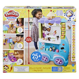 Hasbro 孩之寶 Play-Doh 培樂多 冰淇淋車款黏土玩具組, Multicolor, 1組, 749g