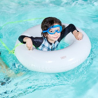 스네프 아동용 써니 감성 원형 물놀이 링튜브, 크림, 1개