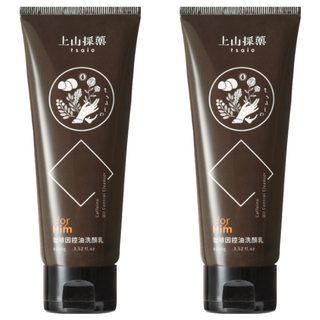 tsaio 上山採藥 咖啡因控油洗顏乳 添加北美金縷梅水 泡沫綿密 洗後不乾澀, 100g, 2條