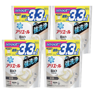 ARIEL 日本原裝進口 4D碳酸洗衣球補充包 微香 白色, 39顆, 4袋