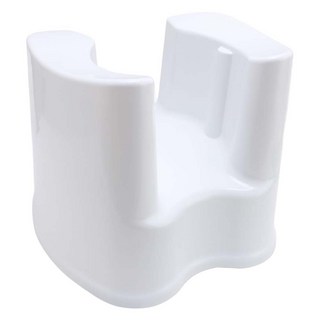 橙適日式仿馬桶厚型防滑洗澡凳 凹槽舒適大座附止滑設計 A030, 白色