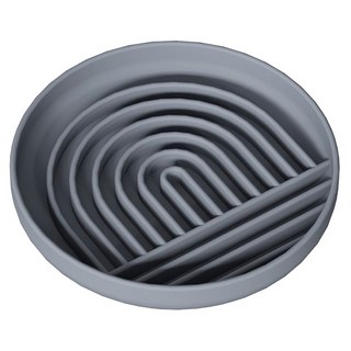 Little poppet 小小毛孩 寵物矽膠慢食碗 - 夜幕灰 19x19x3.8cm, 1個