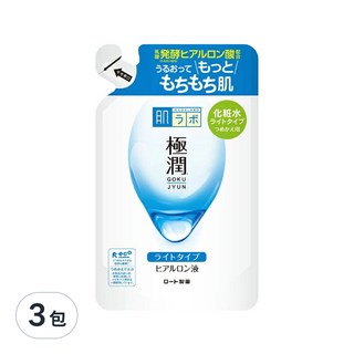 HADALABO 肌研 極潤保濕化妝水 清爽型 補充包 170ml, 3包