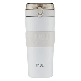 IKUK 艾可 台灣公司貨 保溫大Q彈杯, 極簡白, 800ml, 1個