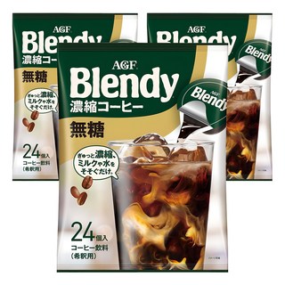 블랜디 AGF 포션 블랙 캡슐커피, 18g, 24개입, 3개