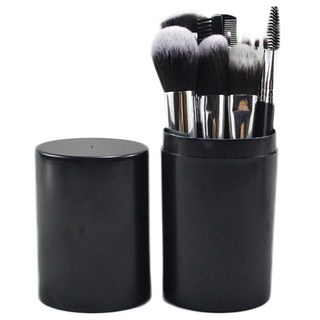 Daily friends 攜帶用化妝刷具十二入組+刷具包, 黑色, 1組