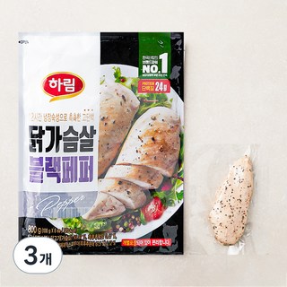 하림 닭가슴살 블랙페퍼, 800g, 1개입, 3개