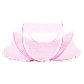 加大透氣可折疊寶寶蚊帳 長110*寬65*高60cm 適用年齡: 0-2歲, 粉色, 1個