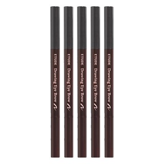 ETUDE 素描高手造型眉筆 0.25g, 04 深灰色 Dark Gray, 5支
