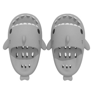 人體工學設計兒童鯊魚拖鞋, 霧灰色, 1雙