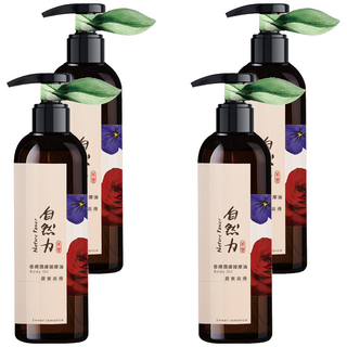 TEAPOWER 茶寶 自然力 精油香療潤膚按摩油 甜蜜浪漫 玫瑰紫羅蘭葡萄柚薰衣草香氛, 250ml, 4瓶