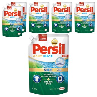 Persil 寶瀅 室內晾衣型酵素洗衣凝露 滾筒洗衣機用補充包, 添加9種獨家酵素，清潔效果更加倍，有效去除汗水油脂造成髒污，降低室內晾衣產生的難聞異味, 1.5L, 6包