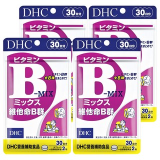 DHC 維他命B群, 30日份, 含維生素B1, 維生素B2, 維生素B6, 維生素B12, 200mg, 60顆, 4包