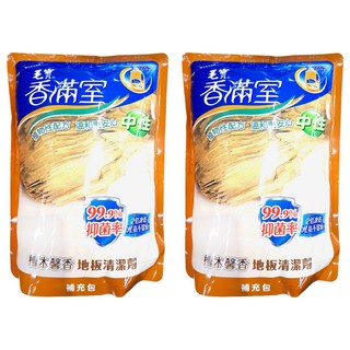 毛寶 香滿室 中性地板清潔劑補充包, 椰子油精華配方，低泡沫環保清潔，清潔、芳香一次完成，不殘留於地板，溫和不刺激手部肌膚, 1.8kg, 2包