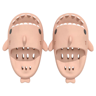 人體工學設計鯊魚拖鞋 兒童款, 乾燥玫瑰粉, 1雙