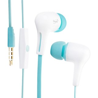 E-books S23 線控接聽入耳式耳機 適用平板電腦 智慧型手機 單孔插筆電 多媒體播放器, E-EPA084, 綠色 + 白色