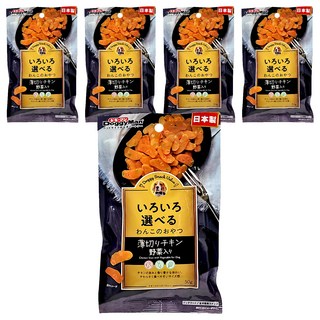 DoggyMan 多格漫 雞肉薄片 狗零食, 野菜風味, 50g, 5包