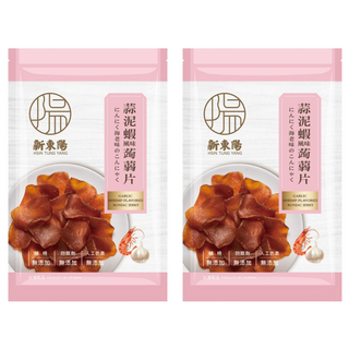 新東陽 蒜泥蝦風味蒟蒻片 無添加防腐劑 無添加人工色素, 100g, 2包