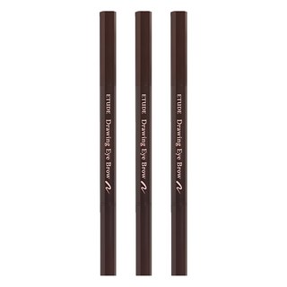 ETUDE 素描高手造型眉筆 0.25g, 03 棕色 Brown, 3支
