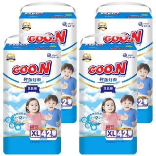 GOO.N 大王 輕薄舒爽 紙尿布 褲型 12~17kg, XL, 168片