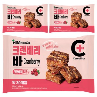 迷你蔓越莓穀物棒, 300g, 3袋