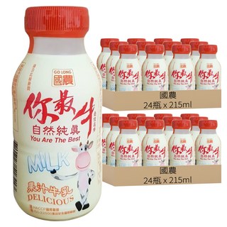 國農 果汁牛乳, 215ml, 48瓶