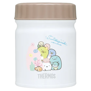 THERMOS 膳魔師 不鏽鋼真空保溫罐 角落小夥伴, 海洋篇 白色 + 咖啡色, 300ml, 1個