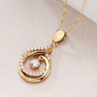 JuriEtte 14K/18K女款日常女士鈴鐺金項鍊+贈品戒指+購物袋