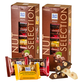 Ritter Sport 迷你堅果精選組合巧克力 7入, 116g, 2盒