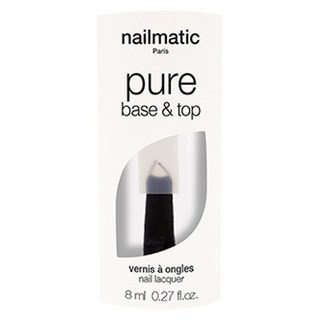 nailmatic 純色生物基經典指甲油 BASE & TOP 2合1, 84%的生物基成分, 透明, 8ml, 1瓶
